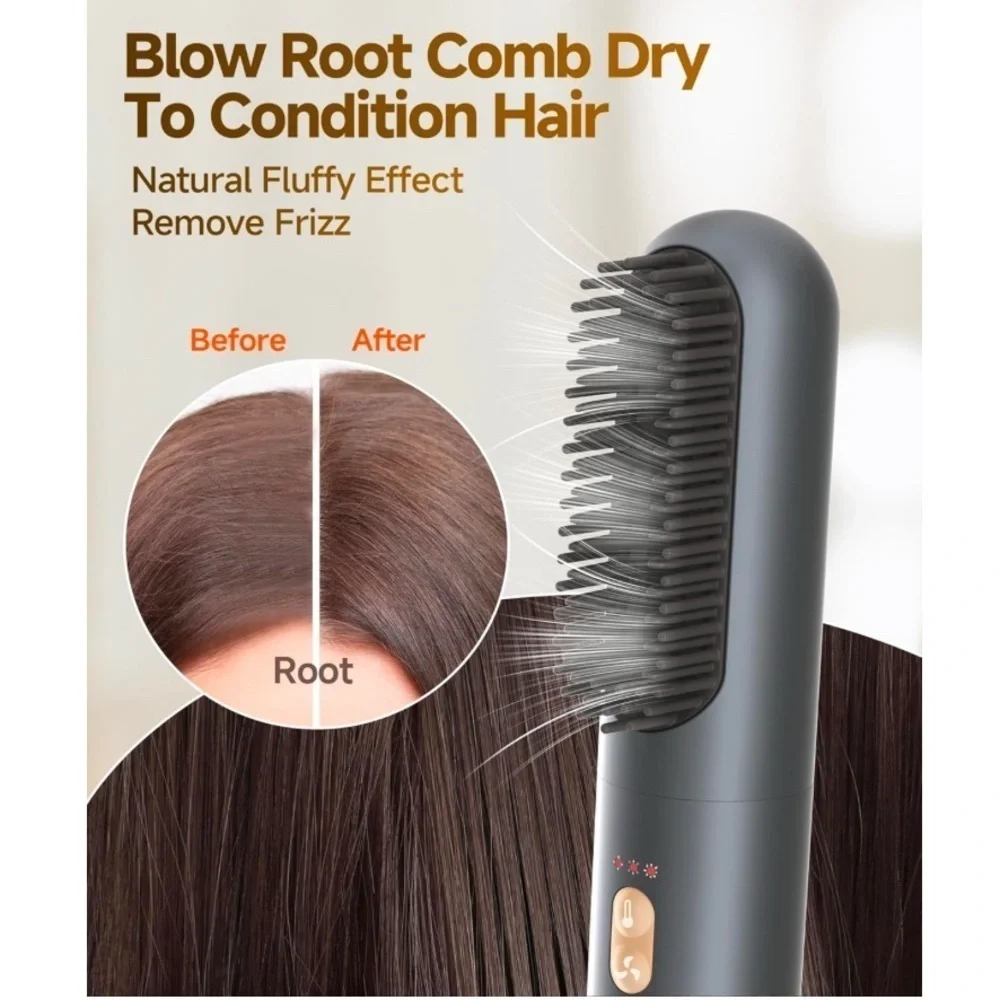 Hair Dryer Brush 6 in 1 Air Styling & Drying Multi-Styler Auto-Wrap Curlers #AM9